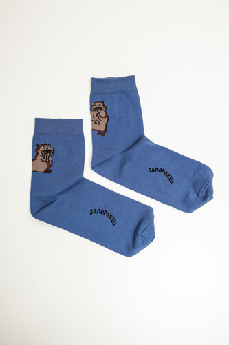 Носки ЗАПОРОЖЕЦ Бобры Светлый Джинс фото 23