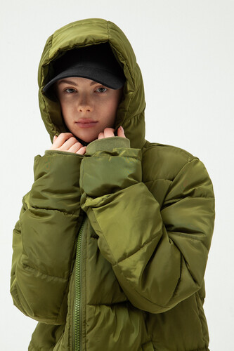 Куртка TRUESPIN Puffy Hooded Jacket Green фото 26
