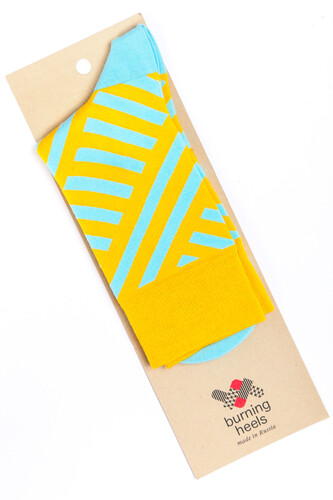 Носки BURNING HEELS Диагональ Желтый фото 8