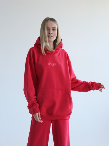 Худи РОДИНА Оверсайз (женское) Бордо фото 4