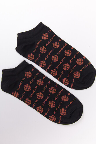 Носки ЗАПОРОЖЕЦ Шишки-2 короткие Черный/Коричневый фото 5