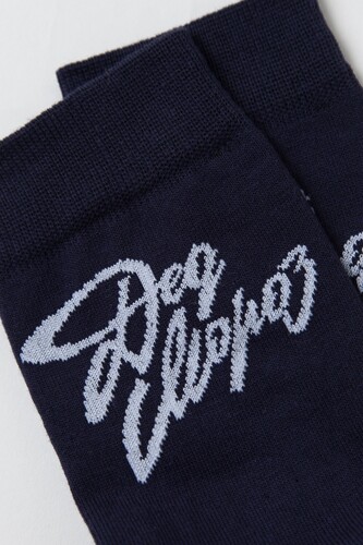 Носки ЗАПОРОЖЕЦ Дед Мороз Каллиграфия Синий фото 9