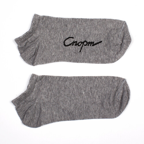 Носки ЗАПОРОЖЕЦ Спорт короткие Серый Меланж фото 3