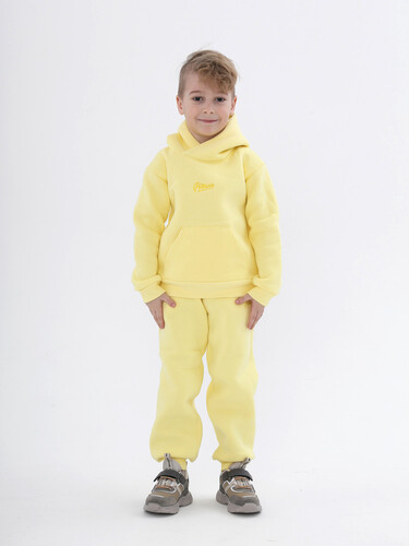 Костюм с начесом РОДИНА Оверсайз (подростковый) Молочно-Желтый фото 6