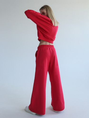 Брюки РОДИНА Loose new logo (женские) Бордо фото 4