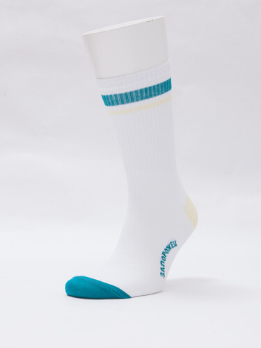 Носки ЗАПОРОЖЕЦ Спорт Спорт Белый/Зеленый фото 8