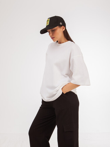 Футболка ЗАПОРОЖЕЦ Blank oversize White фото 10