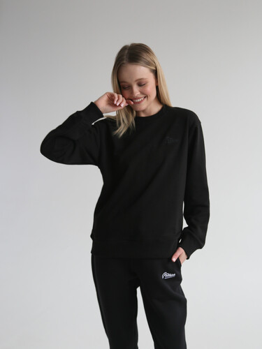 Свитшот с начесом РОДИНА Оверсайз (женский) Черный фото 5