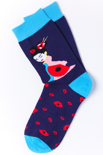 Носки BURNING HEELS Гейша Синий фото 4