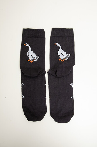 Носки ЗАПОРОЖЕЦ Гусь Темно-Серый фото 5