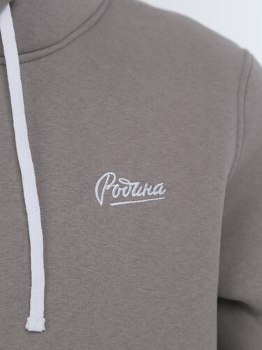 Худи с начесом РОДИНА Base (мужское) Серый фото 5