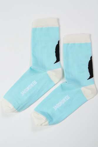 Носки ЗАПОРОЖЕЦ Пингвины Голубой фото 10
