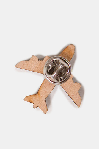 Пин деревянный WAF-WAF Пора лететь (Белый/Синий) фото 5