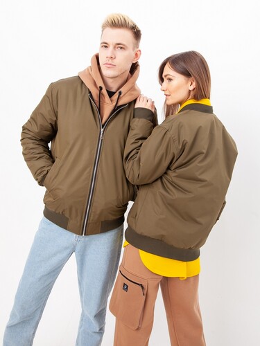 Куртка-Бомбер TRUESPIN Оливковый фото 10