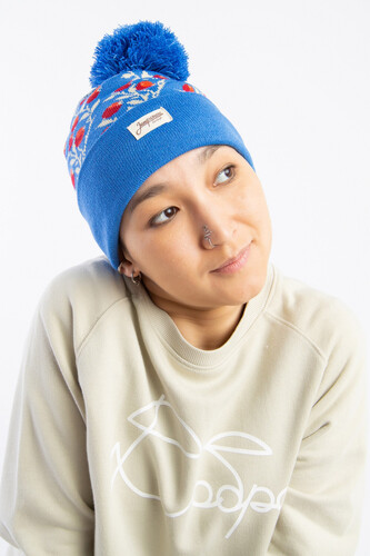 Шапка ЗАПОРОЖЕЦ Klukva Pumpon/Клюква Помпон Blue фото 10