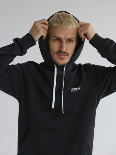 Худи с начесом РОДИНА Base (мужское) Темно-Синий фото 5