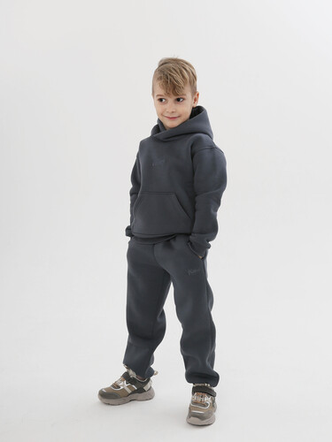 Костюм с начесом РОДИНА Оверсайз (подростковый) Серо-Голубой фото 12