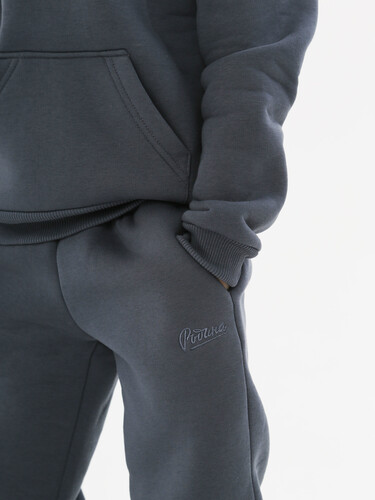 Костюм с начесом РОДИНА Оверсайз (подростковый) Серо-Голубой фото 11