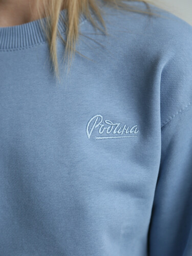 Свитшот РОДИНА Оверсайз (женский) Деним фото 5