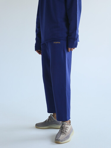 Брюки РОДИНА Loose new logo (мужские) Нэви фото 6