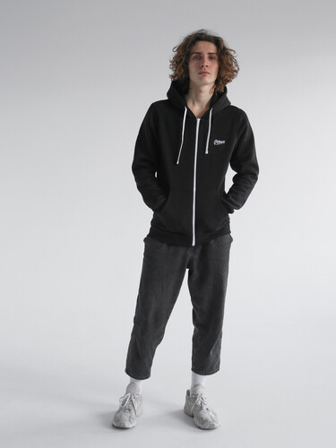 Худи с начесом на молнии РОДИНА Base (мужское) Черный фото 5