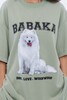 Футболка BABAKA светло-зеленая с принтом самоед OS Светло-Зеленый фото 5