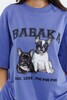 Футболка BABAKA фиолетовая с принтом бульдог OS Фиолетовый фото 4