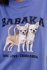 Футболка BABAKA фиолетовая с принтом чихуахуа OS Фиолетовый фото 3