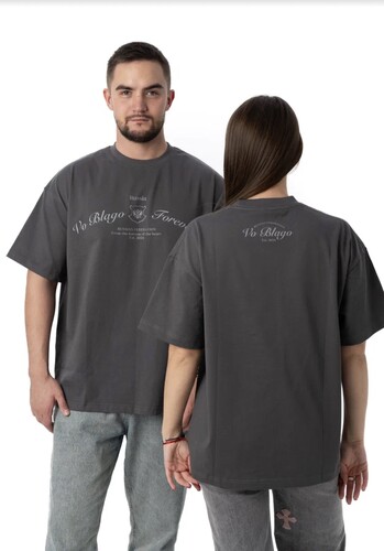 Футболка VoBlago FTB-GREY-RUS Серый фото 12