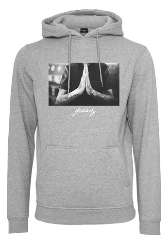 Толстовка MISTER TEE Pray Hoody Heather Grey фото 10