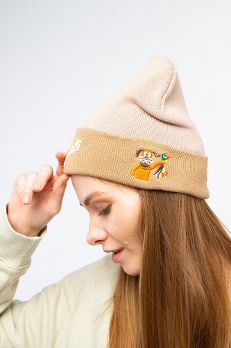 Шапка ЗАПОРОЖЕЦ Ditch Sobaka Light Beige/Beige фото 14