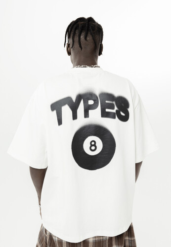 Футболка TYPES 8 ball Молочный фото 7