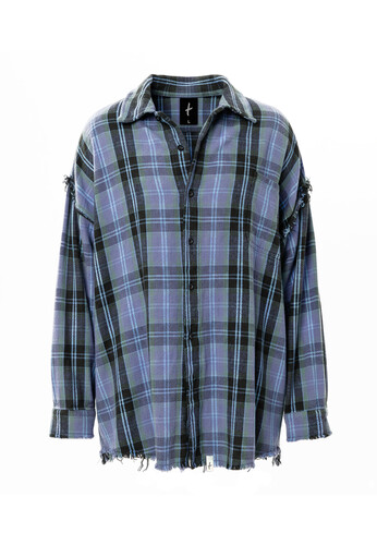 Рубашка TYPES Raw Plaid Синий фото 13