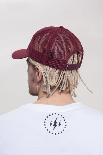 Бейсболка TRUESPIN Blank Round Visor Trucker Bordeaux фото 6