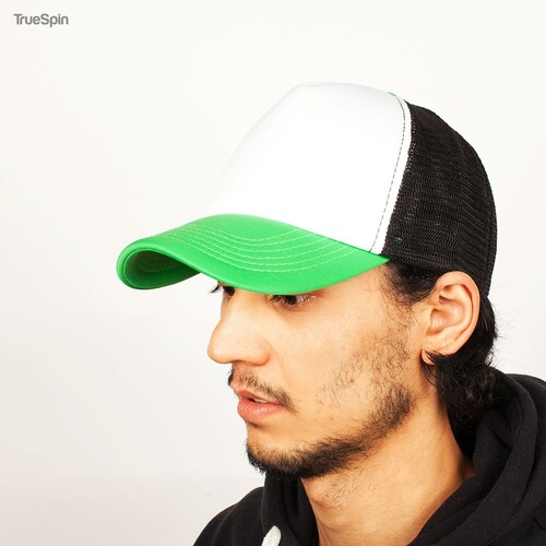 Бейсболка TRUESPIN Combo Trucker White-Black-Green фото 9