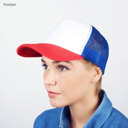 Бейсболка TRUESPIN Combo Trucker White-Purple-Red фото 7
