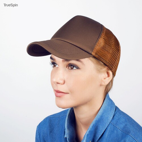 Бейсболка TRUESPIN Combo Trucker Brown-Beige фото 7