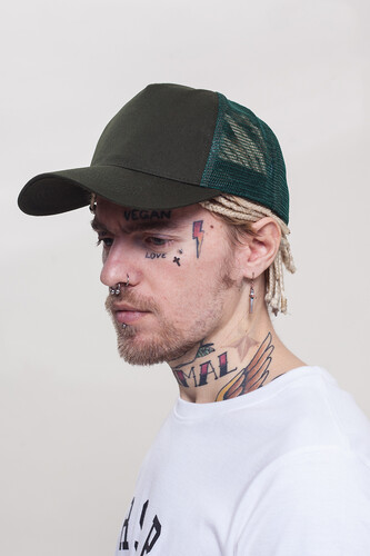 Бейсболка TRUESPIN Blank Round Visor Trucker Dark Green фото 5
