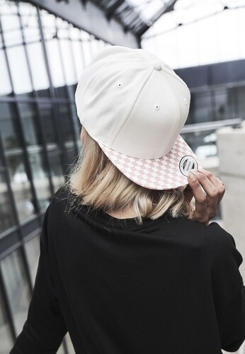 Бейсболка YUPOONG Checkerboard Snapback Lightrose/White фото 7