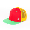 Бейсболка TRUESPIN 3 Tone Blank Trucker Cap Red-Yellow-Green фото
