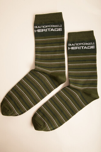 Носки ЗАПОРОЖЕЦ HERITAGE Полоски 2019 Темно-Оливковый фото 7