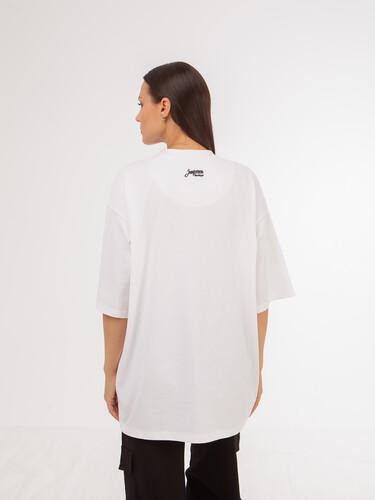 Футболка ЗАПОРОЖЕЦ Blank oversize White фото 9