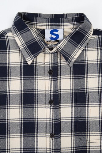 Рубашка TRUESPIN Flannel Shirt Navy/White фото 11