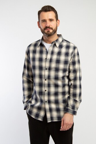 Рубашка TRUESPIN Flannel Shirt Navy/White фото 7