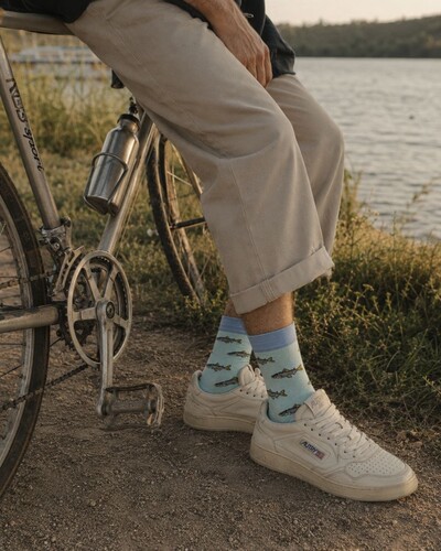 Носки ЗАПОРОЖЕЦ Рыбки Голубой фото 21