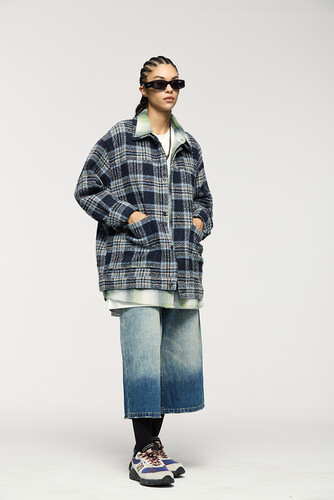 Куртка-рубашка RETRO PLAID Серый фото 8