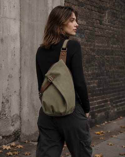 Рюкзак TRUESPIN Canvas Crossbody Зеленый фото 16