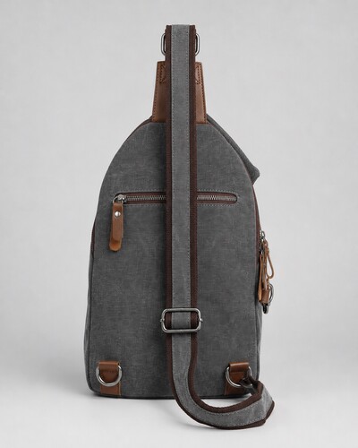 Рюкзак TRUESPIN Canvas Crossbody Серый фото 12