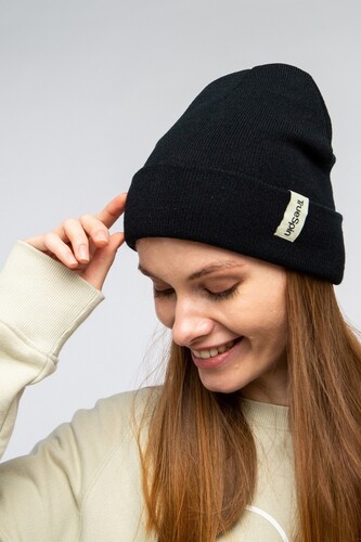 Шапка TRUESPIN Basic Beanie Black фото 15