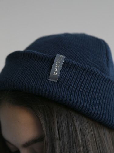 Шапка РОДИНА Fat Beanie Темно-Синий фото 7